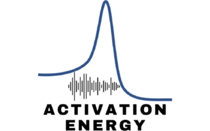 Activation Energy podcast logo, an energy curve above a sound wave.