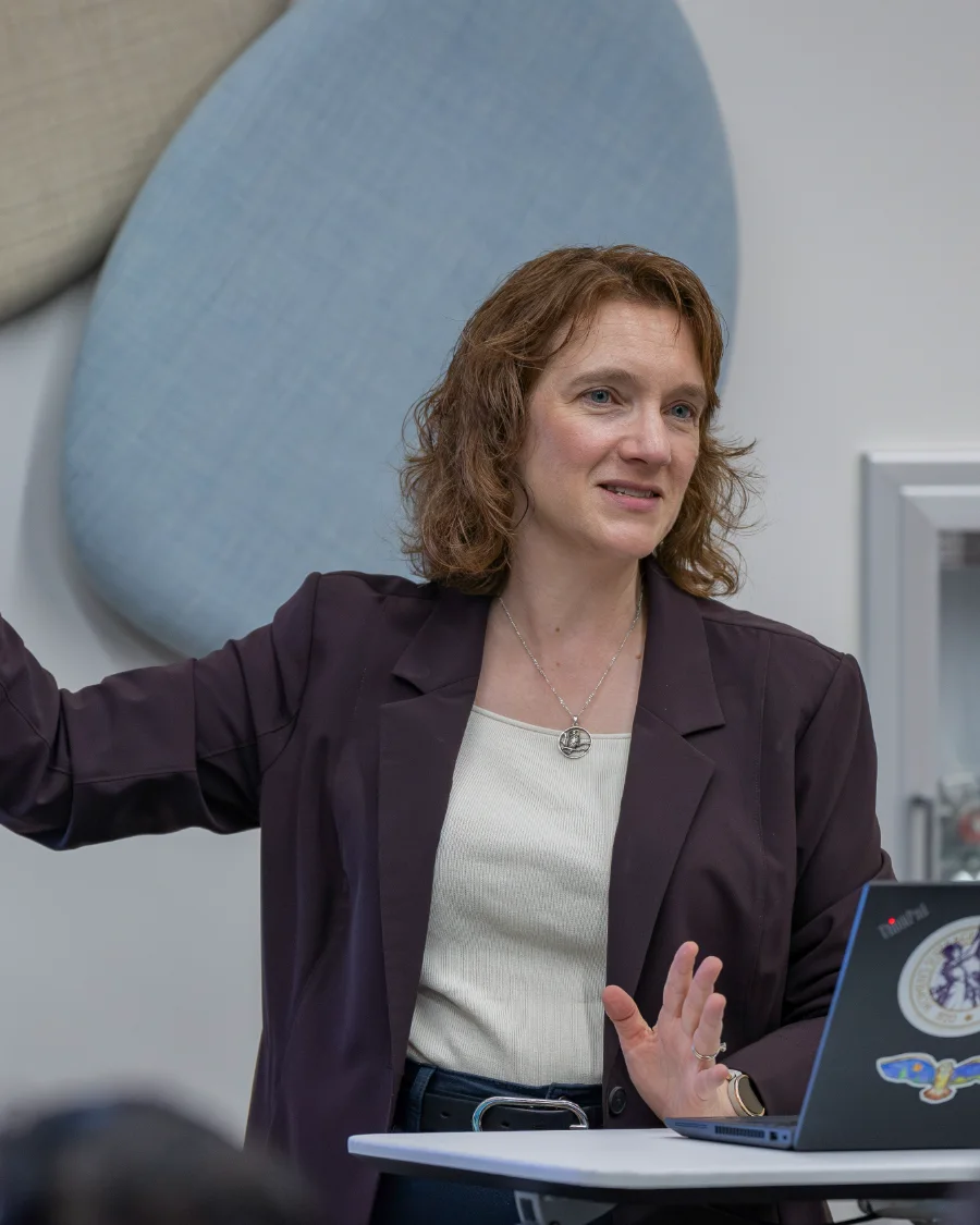 Tanya Ramond, MBA, PhD, founder of Sapienne, presenting at Boulder Startup Week near Denver, Colorado.